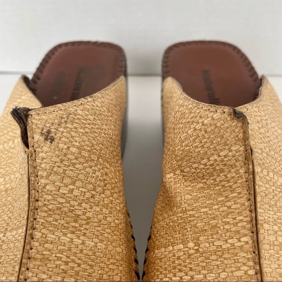 Naturalizer Comfort Tan / Cream Slide on Open Toe Wedge Sandal Size 8.5 - Picture 3 of 14